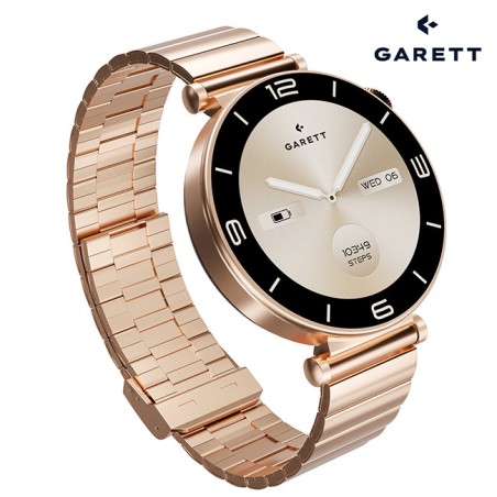 Garett Rose Gold Smartwatch Steel - Gadget Man Ireland
