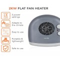 Warmlite 2kW Portable Flat Fan Heater / Black - Gadget Man Ireland