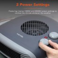 Warmlite 2kW Portable Flat Fan Heater / Black - Gadget Man Ireland