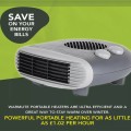 Warmlite 2kW Portable Flat Fan Heater / Black - Gadget Man Ireland