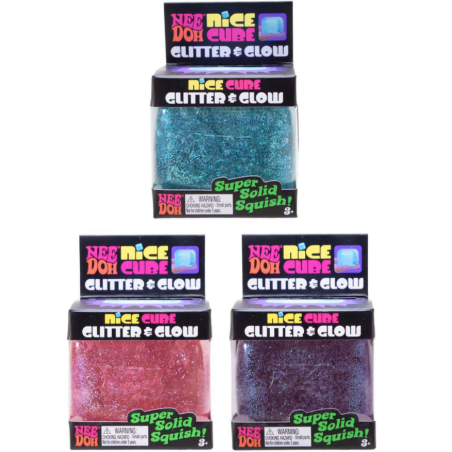 NeeDoh Nice Cube Glitter and Glow