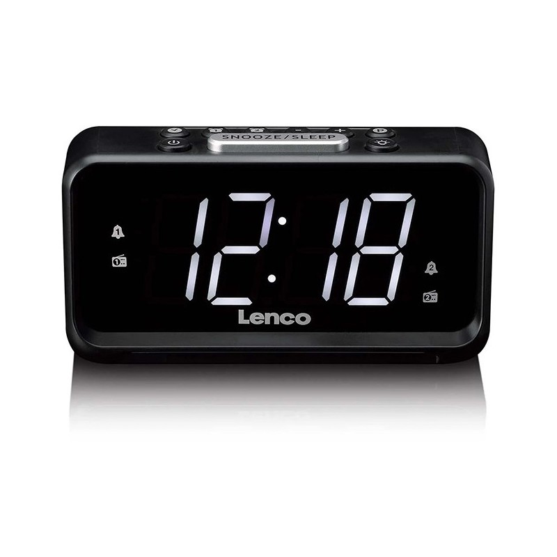 LENCO CR-28BK Clock Radio with Dimmer - Gadget Man Ireland