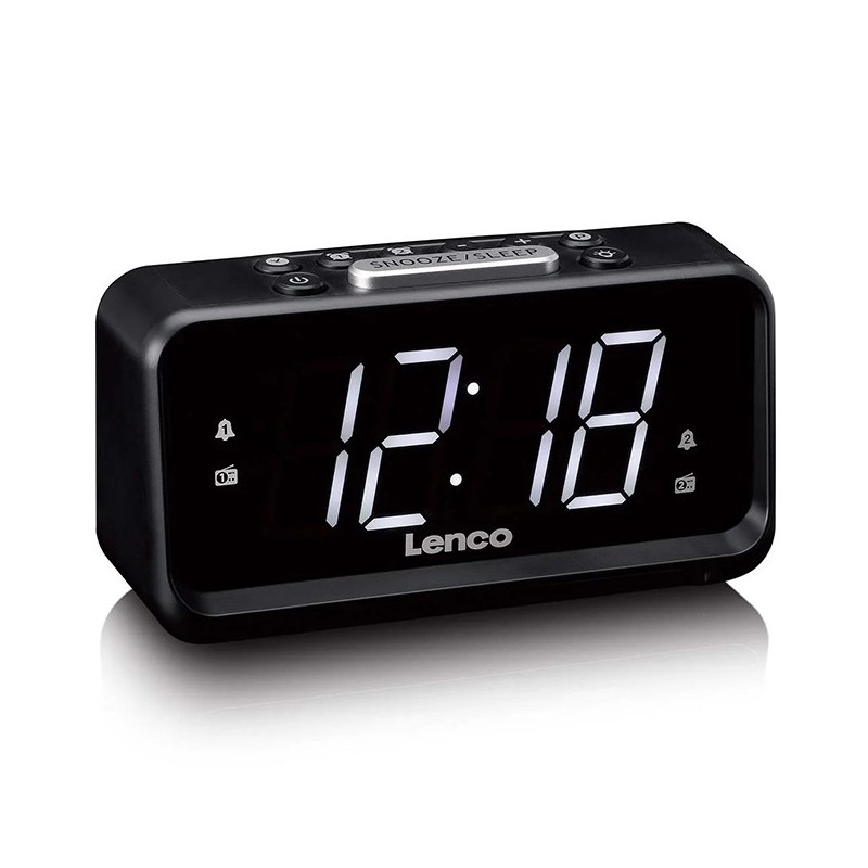 LENCO CR-28BK Clock Radio with Dimmer - Gadget Man Ireland