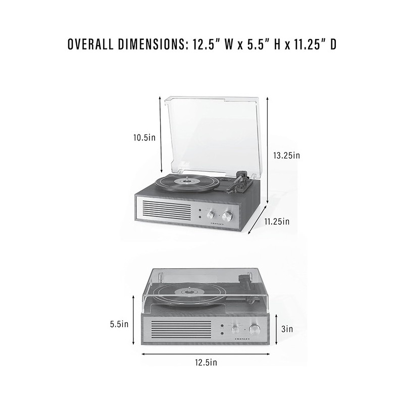 Crosley Miles Bluetooth Record Player - Walnut | Gadget Man Ireland