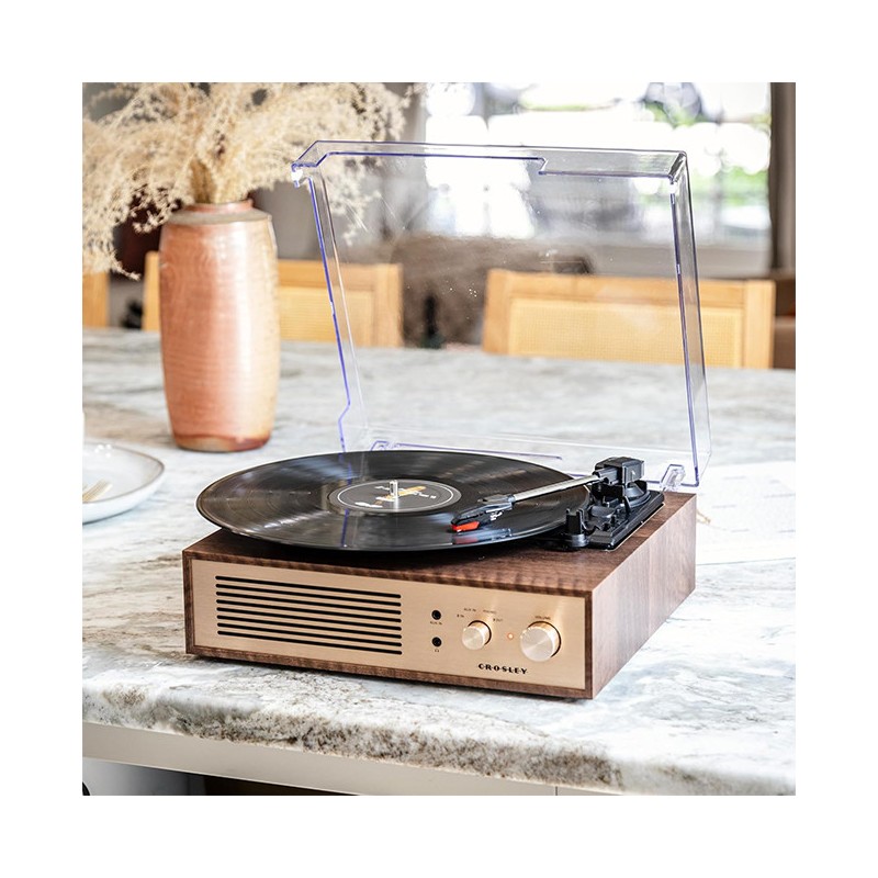 Crosley Miles Bluetooth Record Player - Walnut | Gadget Man Ireland