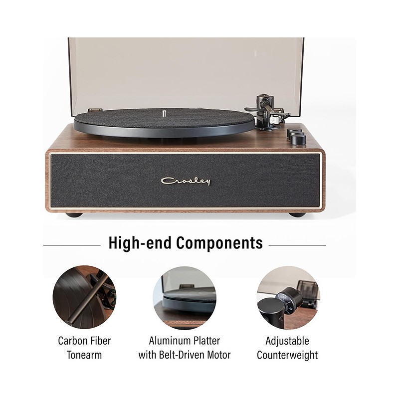 Crosley Stave Bluetooth Turntable Walnut | Gadget Man Ireland