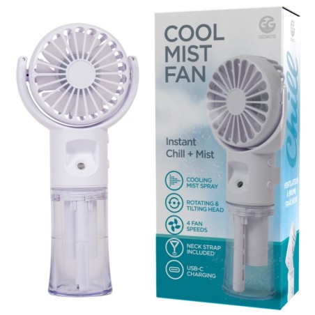 Portable Rechargeable Handheld Cool Mist Fan | Gadget Man Ireland