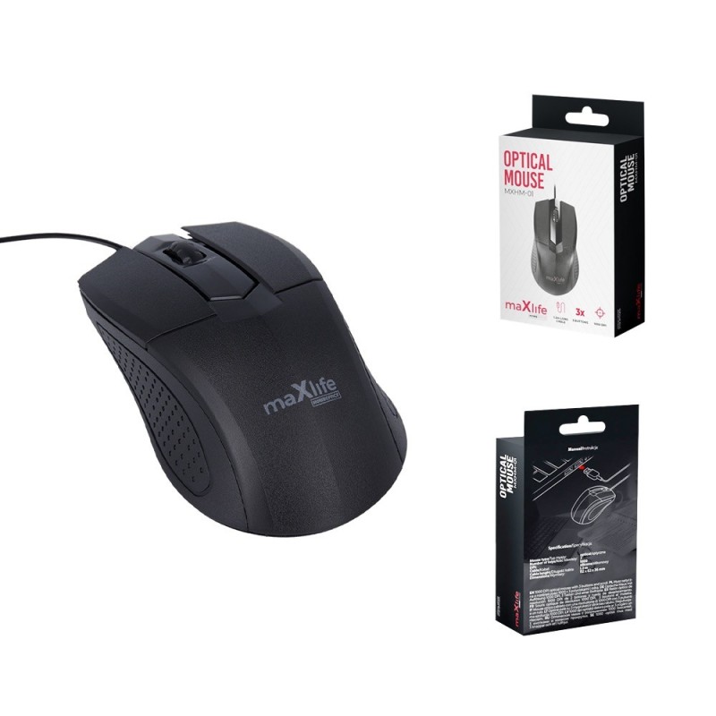 Maxlife MXHM-01 Wired Optical Mouse | 1000 DPI | Gadget Man Ireland