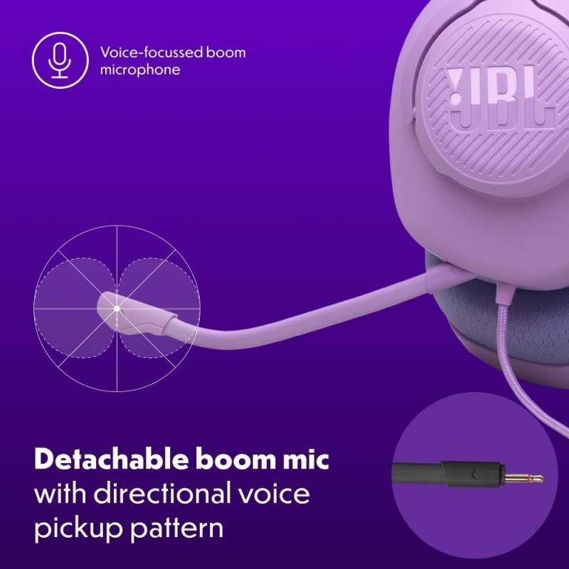 JBL Quantum 100M2 Wired Gaming Headset/Violet - Gadget Man Ireland