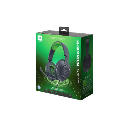 JBL Quantum 100X Gaming Headset - Black Green | Gadget Man Ireland