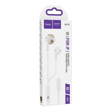 Hoco M115 Lightning Earphones with Mic | Gadget Man Ireland