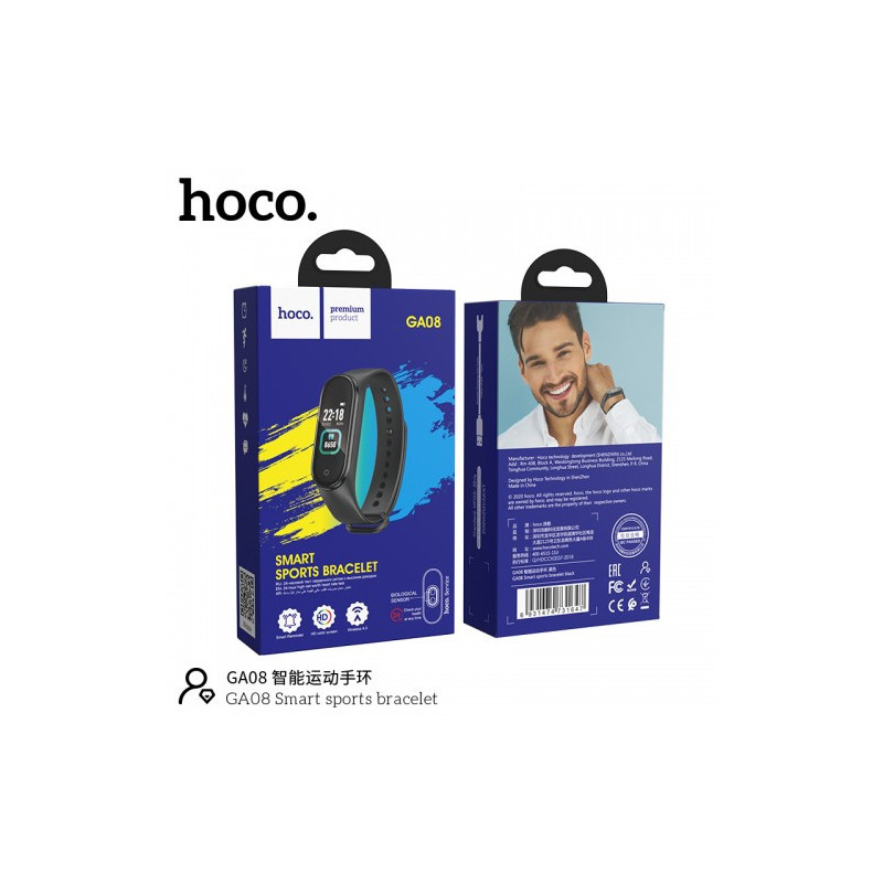 HOCO GA08 Smart Fitness Bracelet Black | Gadget Man Ireland