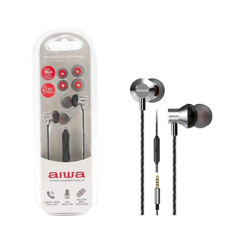 Aiwa ESTM-50SL In-Ear Headphones with Mic | Gadget Man Ireland