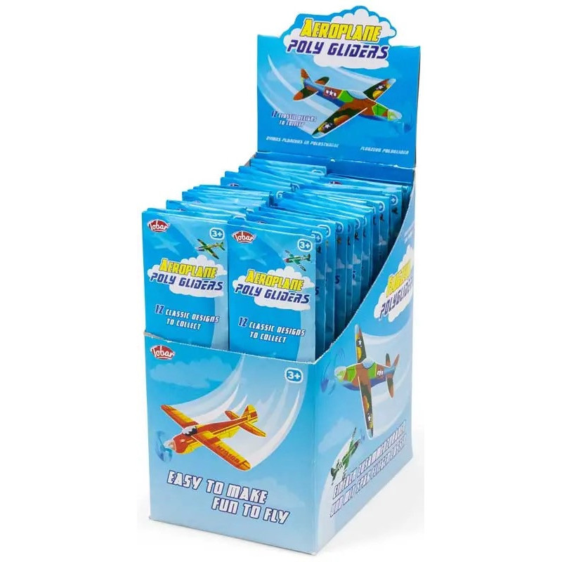 Tobar Aeroplane Poly Glider Assorted Flying Toy | Gadget Man