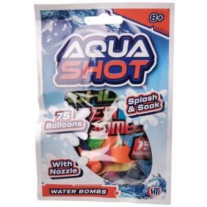 Aqua Shot Waterbombs & Nozzle 75pc Pack | Gadget Man Ireland