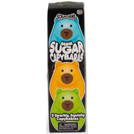 Scrunchems Mini Sugar Capybaras 3-Pack Sensory Toy | Gadget Man Ireland