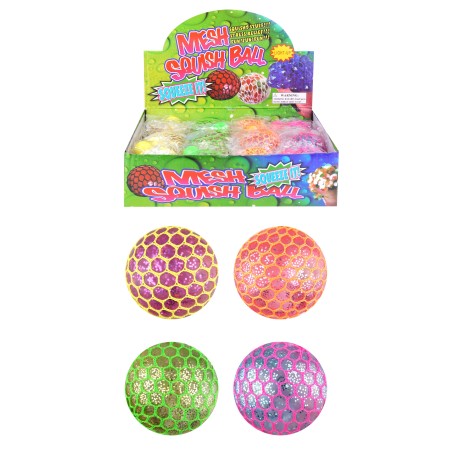 Squeeze Ball Mesh Glitter W/light