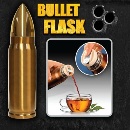 Stainless Steel Bullet Flask 500ml Capacity