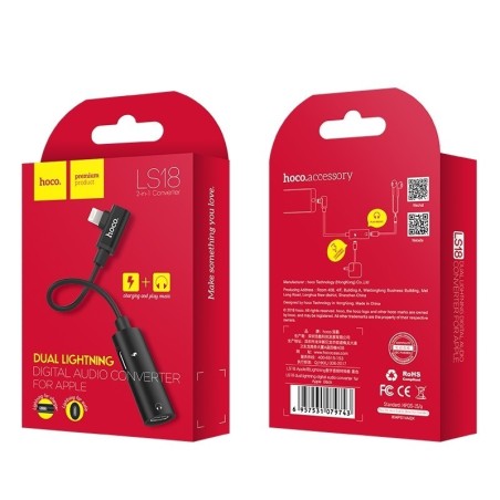 Dual lightning Adapter Black
