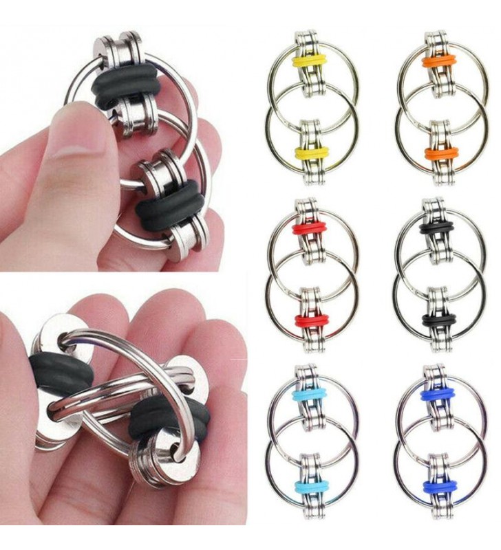 Fidget Bike Chain Ring Finger Spinner Stress Relief ADHD Sensory Autism Toys 