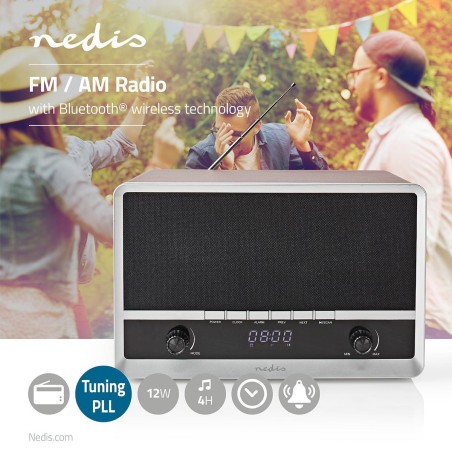 Nedis retro FM radio with Bluetooth