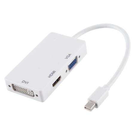 Gadget Man Ireland-3 in 1 Mini DP to HDMI/VGA/DVI Converter (White)