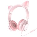 Gadgetman Ireland-Hoco W36 Kids Edition Cat Ear Headphones with Mic: Playful Style and Clear Sound"