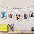 LED Photo Clip String Lights - 16 Warm LED Light-Up Clips
