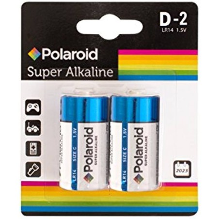 Gadget Man Ireland - Polaroid D-2 Super Alkaline Batteries (2 Pack)