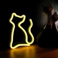 Neon LED Light Cat - Pink Bat | Unique USB-Powered Neon Decor | Gadget Man