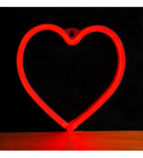 Neon LED Light HEART red
